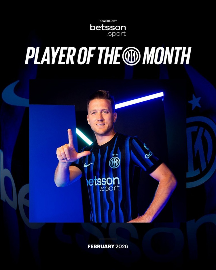 乐鱼体育-出战7场打进2球，泽林斯基当选国米2月最佳球员